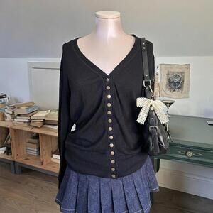 Zenana Women's Black and Navy Cardigan